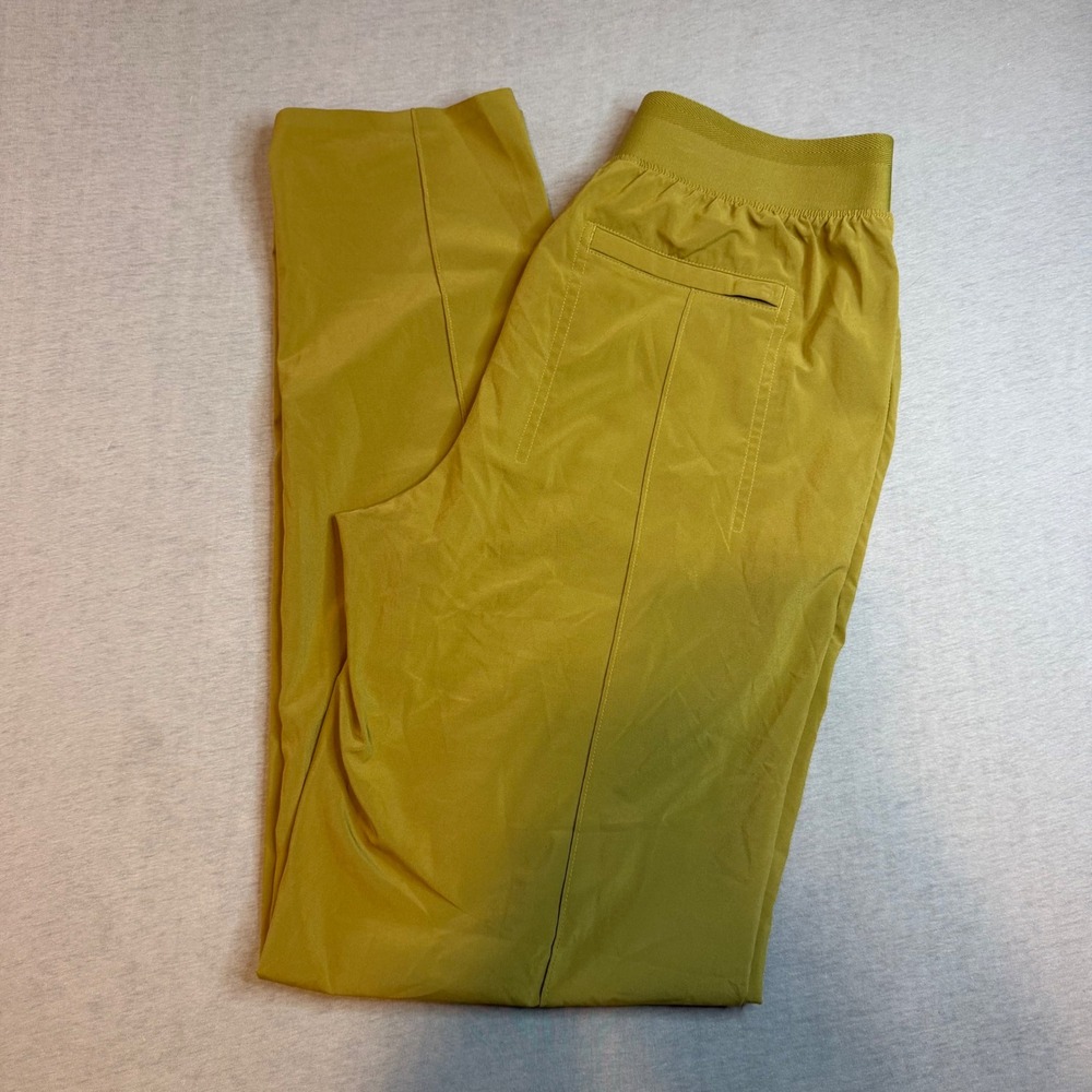 Athleta Vienna Slim Pant Mustard Yellow Pintuck Stretch Trousers Size 0